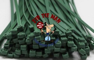 2.5mm x 200mm Dark Green Cable Ties 100pcs
